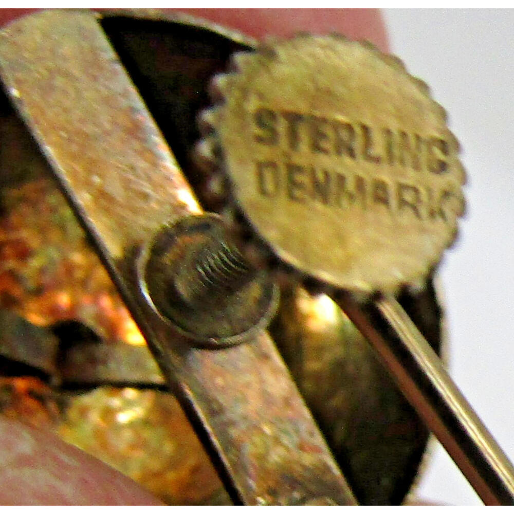 Stunning Sterling Silver Modernist Earrings by Norwegian Designer Solje Finn Jen - Picture 7 of 7